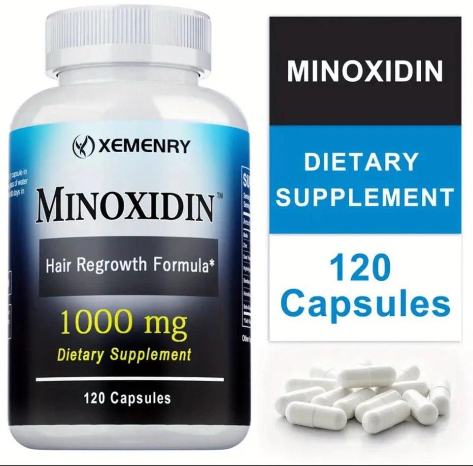 Minoxidin 1000g Pills Hair Growth and Strength With Biotin, Zinc, Collagen - Image 3 of 4