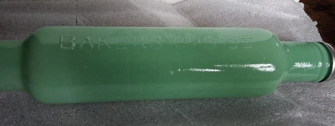 Rolling Pin Jade Bakers Choice Glass Home Office Gift