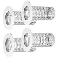 4Pack Shower Drain Strainer 3.2" x 2.6" Stainless Steel Floor Deep Sink Hair