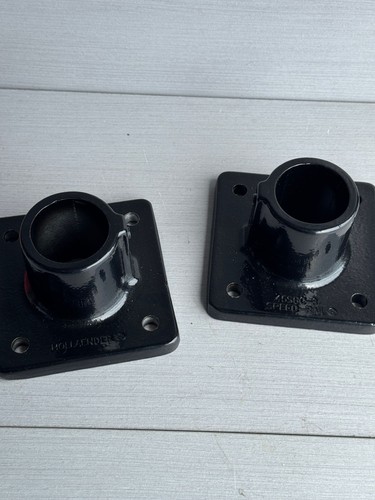 hollaender 46SBC-8 Pipe Flange Mount Black Industrial Metal Surface Mount 2 Pack
