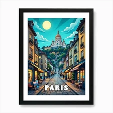 Paris Vintage Travel Poster 26 Art  Framed Wall Art Poster Canvas Print Picture