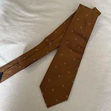 Drake's Necktie Tie  100% Silk All over square pattern Handmade in England Used