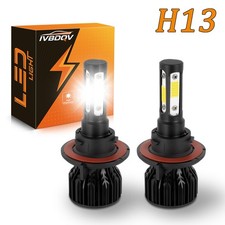 4-sides H13 9008 Led Headlight Bulbs Kit 8000lm Highlow Beam Super Bright White 4-sides H13 9008 Led Headlight Bulbs Kit 8000lm Highlow Beam Super Bright White
