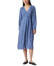 Levi's Sarina Midi Dress Women's XS Giada Floral Button Closure Long Sleeves