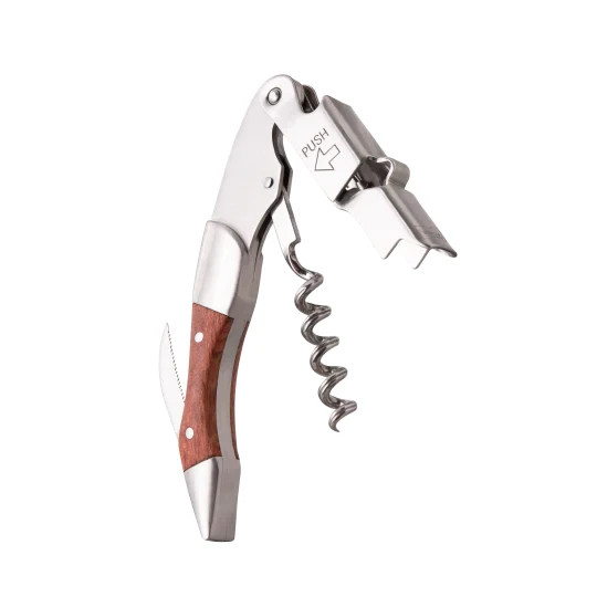Vacu Vin Premium Pocket Double Lever Sommelier Friend Corkscrew Wood