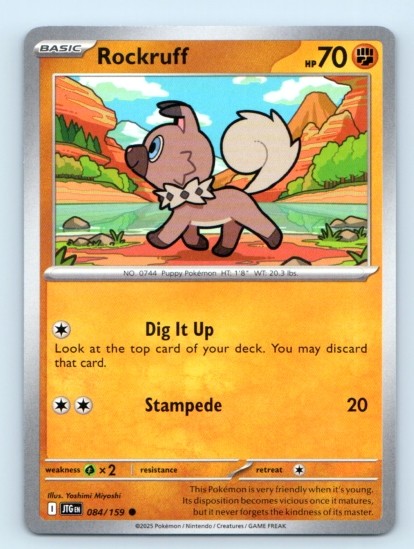 Rockruff 084/159 ~ Common English Near Mint