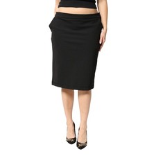 GF FERRE Skirt Black Polyester Pencil Cut Knee Length Women IT46/US12/XL 300usd