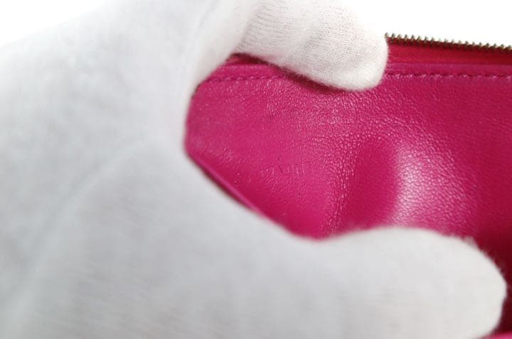 CELINE Multi-Function Long Leather Wallet Pink Or… - image 10