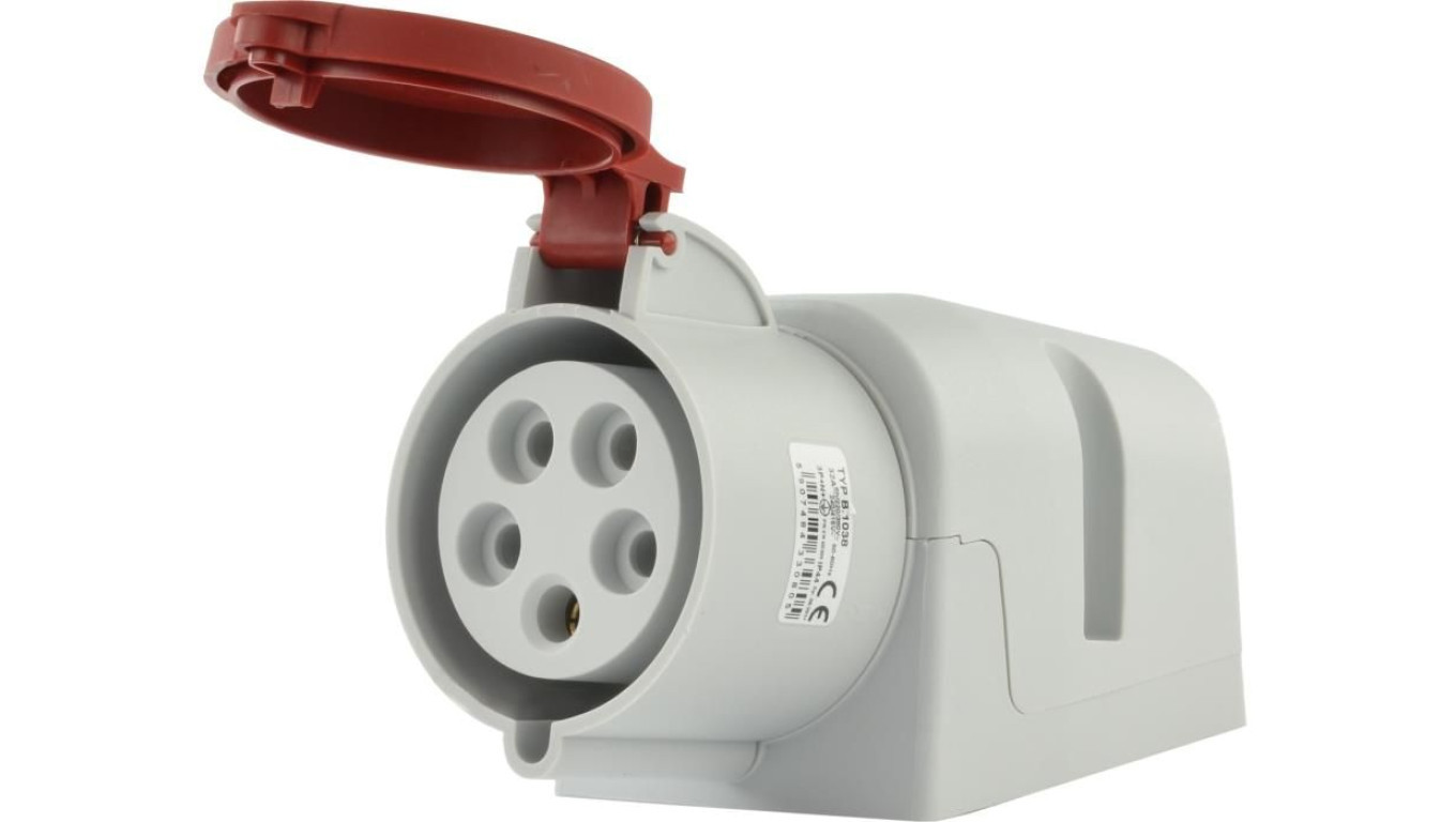 Fixed socket 32A 5P 400V IP44 B.1038
