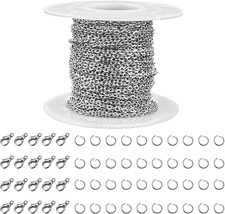 33 Feet Stainless Steel Jewelry Chains for Jewelry Making - Silver Chain Roll