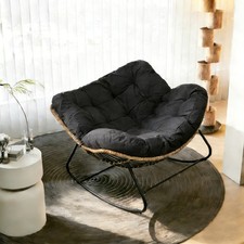 Schaukelstuhl für drinnen & draußen, Schaukelstuhl im Eier-Stil, Lesestühle