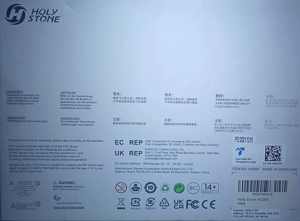 Holy Stone HS260 Drone Foldable Rc Quadcopter With Camera Beginner-friendly New! - Image 4 of 4