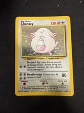 Pokémon Chansey Holo Rare TCG Card Base Set Unlimited 3/102 HP Condition