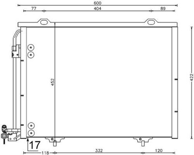 MAHLE AC 211 001S Kondensator, Klimaanlage für CHRYSLER,MERCEDES-BENZ