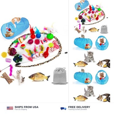 AILUKI 35 PCS Cat Toys Kitten Toys Assortments,Variety Catnip Toy Set Includi...