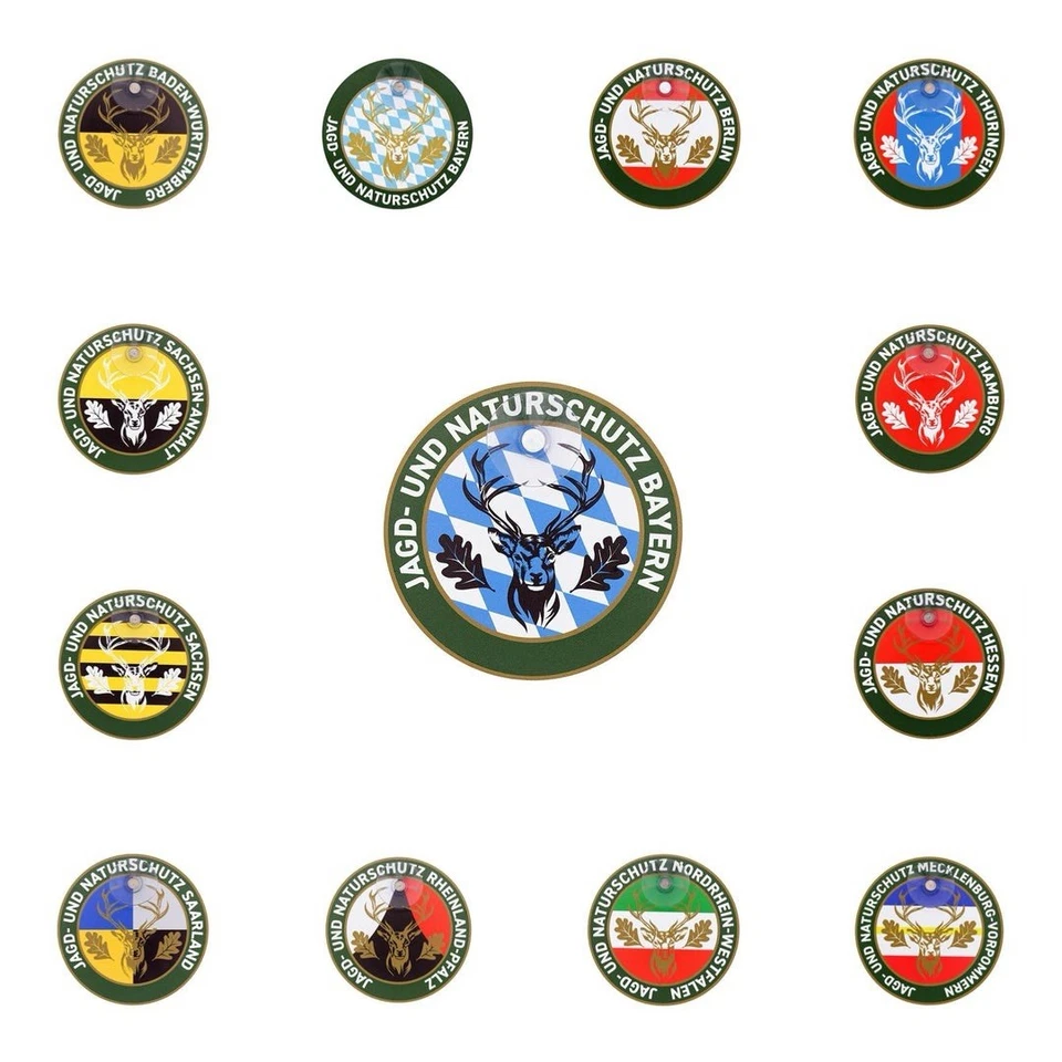 Premium Landeswappen Jagdschild Saugnapf Niedersachsen Jagdschutz Naturschutz - Bild 4 von 4