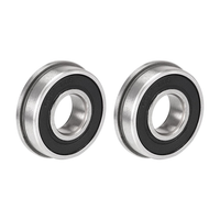 2 StüCk F6001-2RS Flanschkugellager 12X28X8Mm Doppelt Abgedichtete Chromstahllag