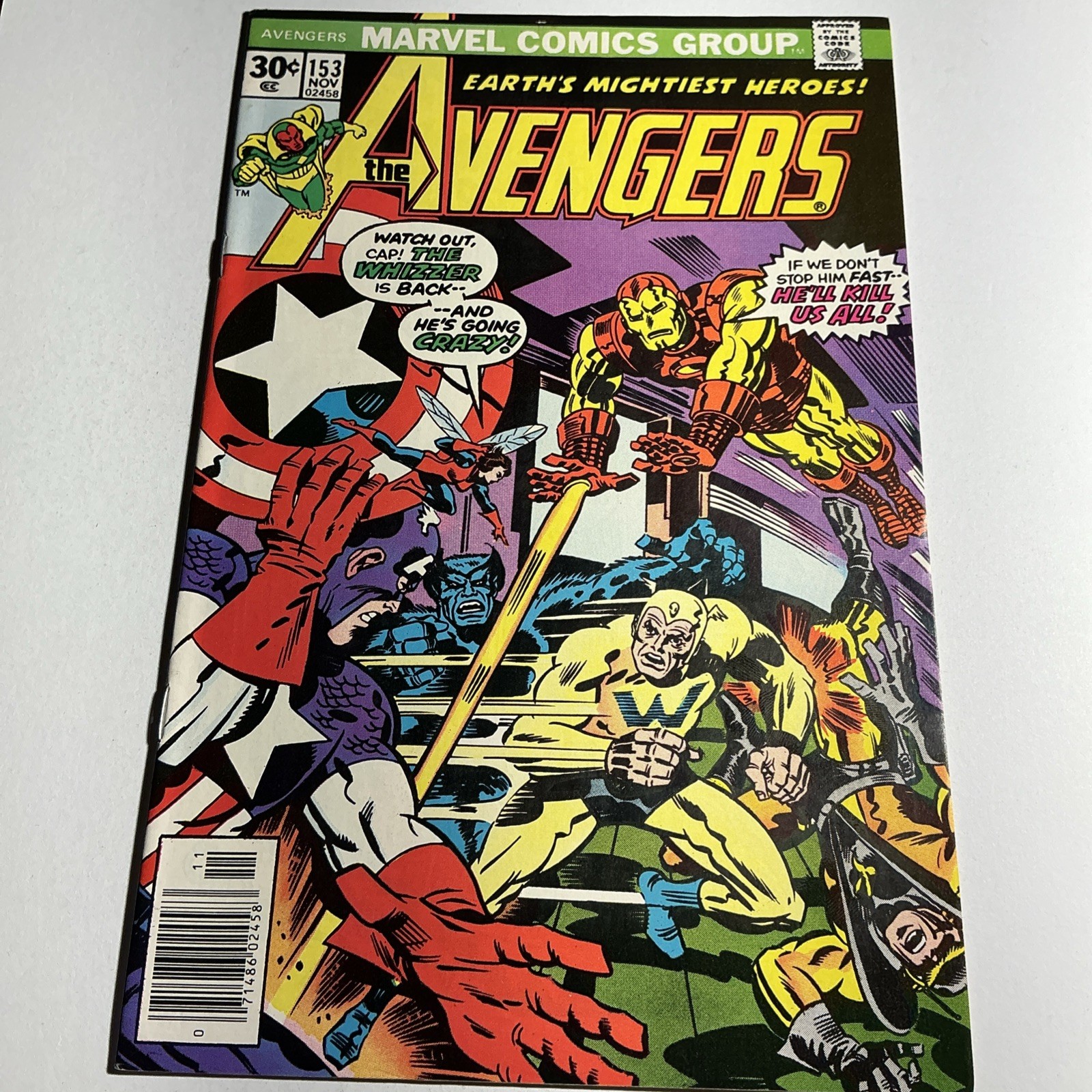 The Avengers #153 (Marvel Comics November 1976) VF Newsstand Edition Bronze Age