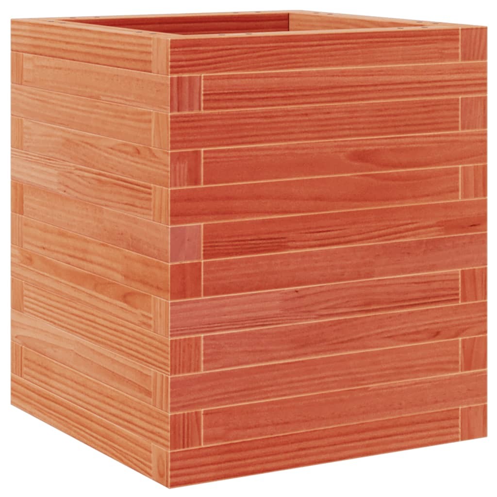 VidaXL Fioriere Da Giardino In Legno Di Pino Massello – 2 Pezzi, Colore Marrone Cera, 90x50x50 Cm