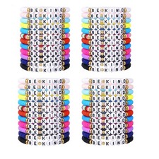 Friendship Bracelets Boho Stackable Bracelets for Women Surfer Heishi Clay Be...