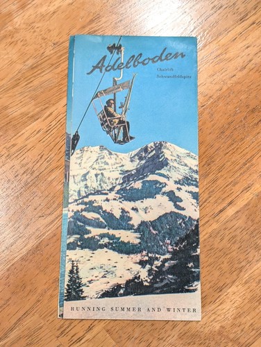 Vintage Adelboden Ski Travel Brochure Switzerland 1950s Suisse