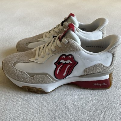 Skechers x Rolling Stones Men Size 7.5 Neo Jogger RS Lick White