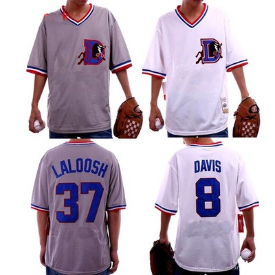 Crash Davis 8 Ebby LaLoosh 37 Bull Durham Movie Jerseys Stitched