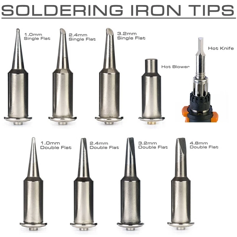Gas Soldering Iron Replacement Tips & Spares to fit Portasol Weller Snap on etc