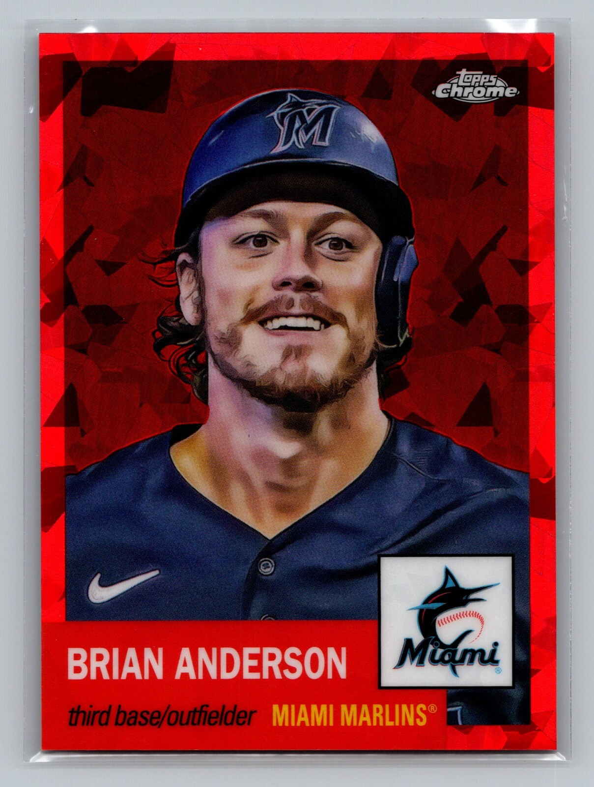 2022 Topps Chrome Platinum Anniversary RED ATOMIC - #403 Brian Anderson #/100