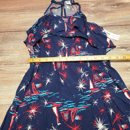 NEW Old Navy Youth Girls Size Large USA American Flag Dress - Picture 3 of 6
