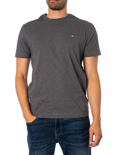 GANT Men's Regular Shield T-Shirt, Grey - Picture 2 of 5