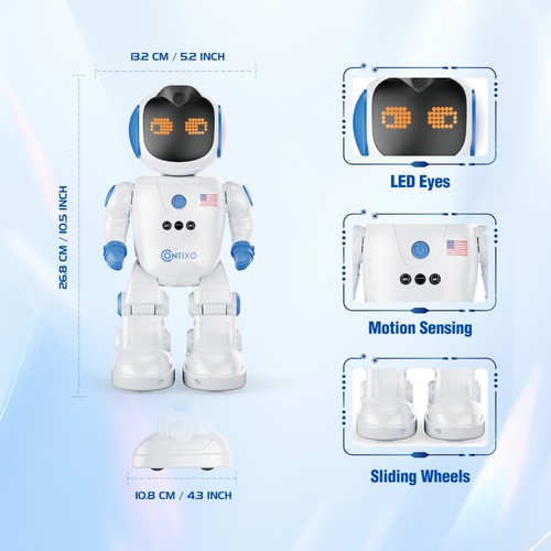 Robot de juguete inteligente RC Contixo R10 para niños, robot de control remoto programable - Imagen 7 de 8