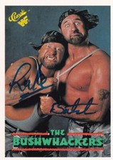 The Bushwhackers Luke & Butch Signed 1990 Classic WWF Rookie Card #148 WWE RC