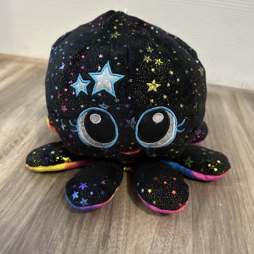 Großer Fiesta Starshine Oktopus Plüsch Schwarz Regenbogen Metallic Sterne Spielzeug Stofftier