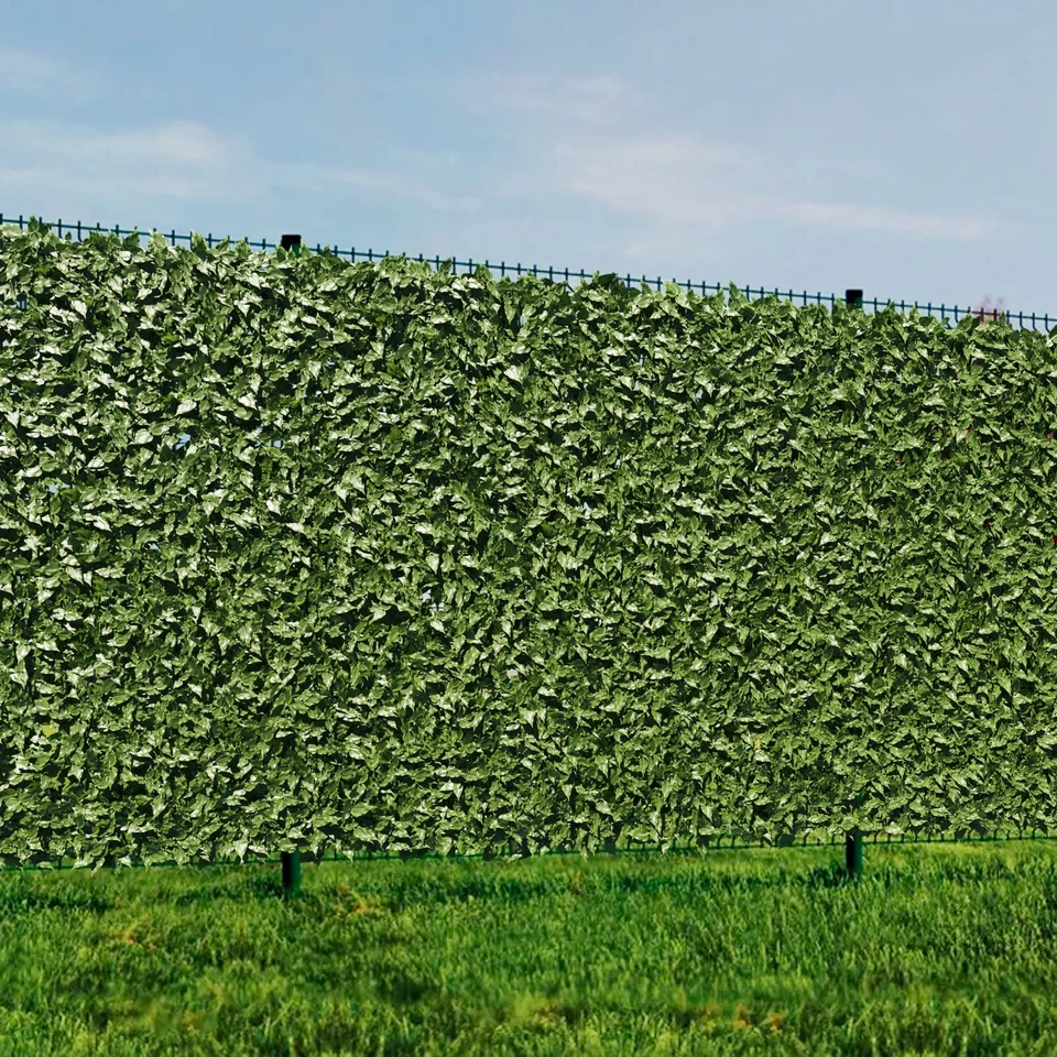 Siepe edera finta artificiale ultra coprente anticaduta rotolo rete frangivista - Immagine 4 di 4