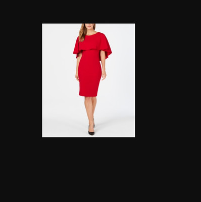 calvin klein popover cape dress