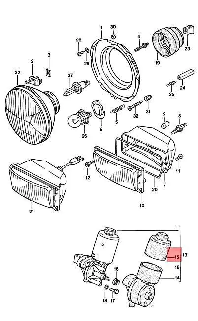 Genuine PORSCHE 924 924S 944 Porsche Protective Cap upper 