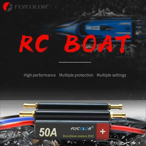 FlyColor 30A/120A RC BOAT ESC Waterproof 2-6S Lipo Brushless Speed Controller - Picture 2 of 29