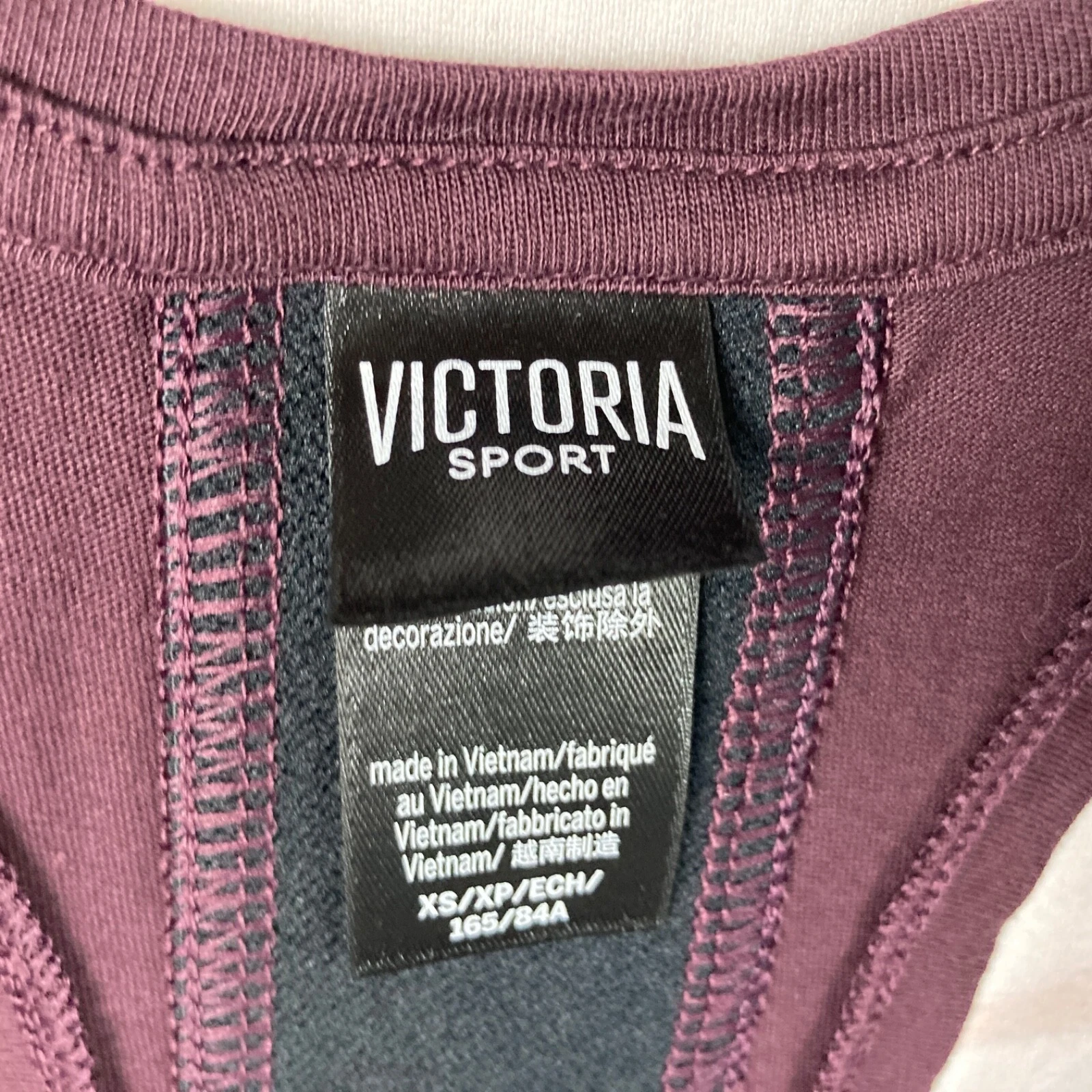 victoria-secret-vs racerback graphic open back solid tank-top