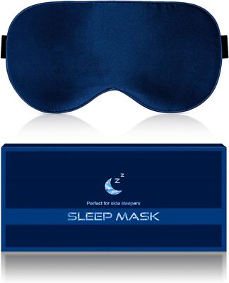 Seidenschlafmaske, Augenmaske, 22Momme 100% Reine Maulbeerseide Blackout Antiallergie