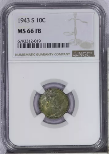1943-S Mercury Dime 10c NGC MS66 FB