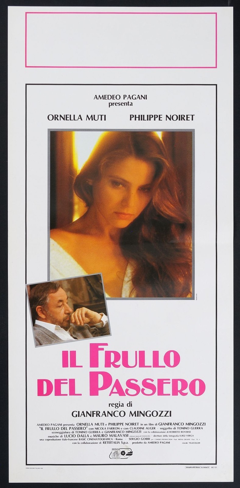 Locandina originale film Il frullo del passero (1988) - Regia di Gianfranco Mingozzi