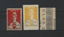 Spain Ibiza Pro Paro And Junta Insular With Rare Reverse Print