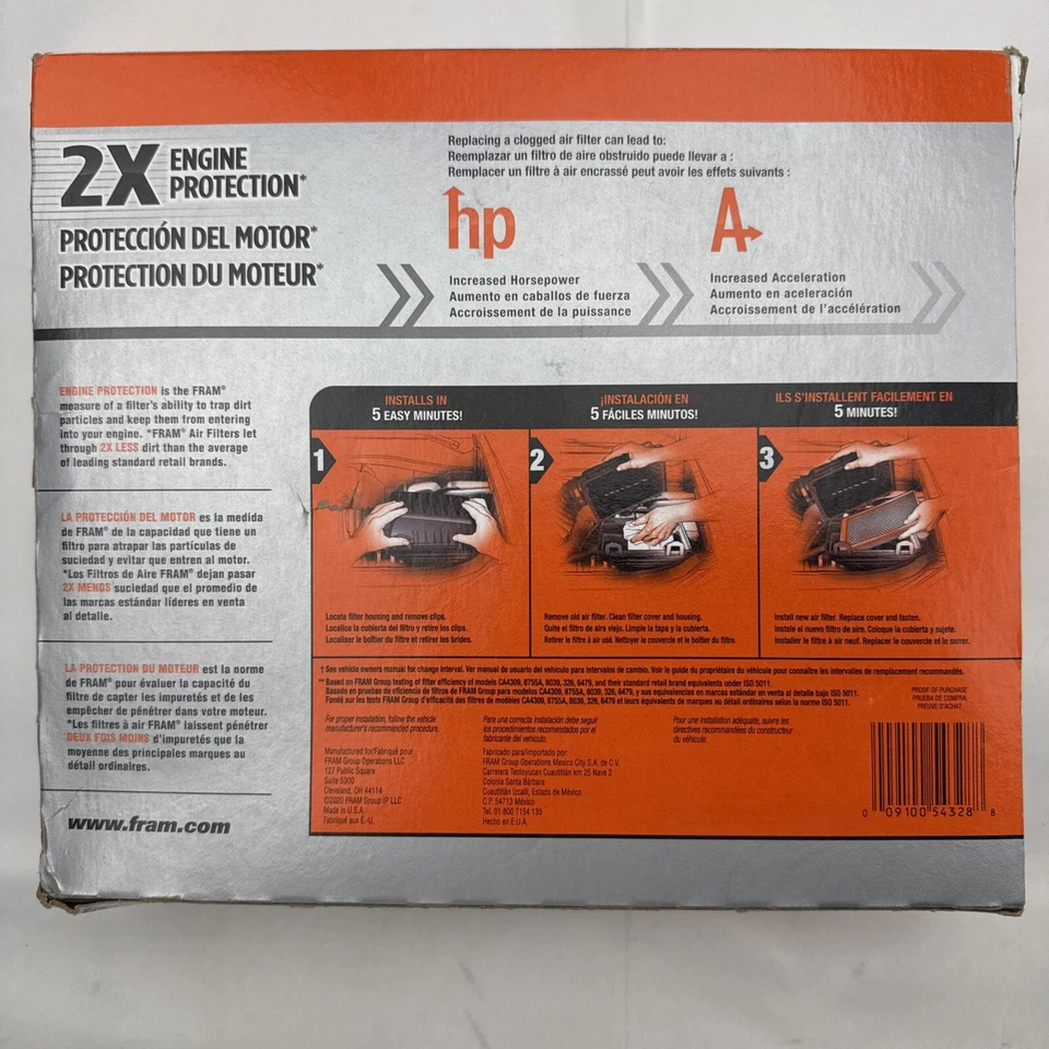 Fram CA10465 Extra Guard 空气过滤器雪佛兰 Equinox & GMC Terrain 2010 2017 — 第 2/4 张图片