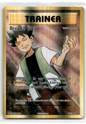 Pokemon Trading Card TCG Brock's Grit GOLD #107 | eBay