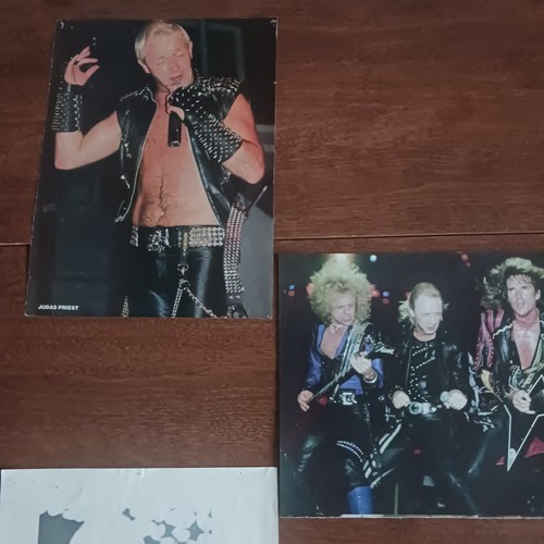 Lote de 5 fotos de revistas de circo Judas Priest pin up pliegue central años 80 - Imagen 2 de 10