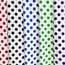 Polka Dot Large 2cm Printed Fabric White Back 100 Cotton 58/60" Wide Sold BTY