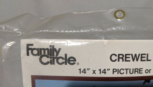Vtg Family Circle Crewel Kit - Fisherman's Cottage B501 14"x14" - Unopened Craft - Picture 7 of 7