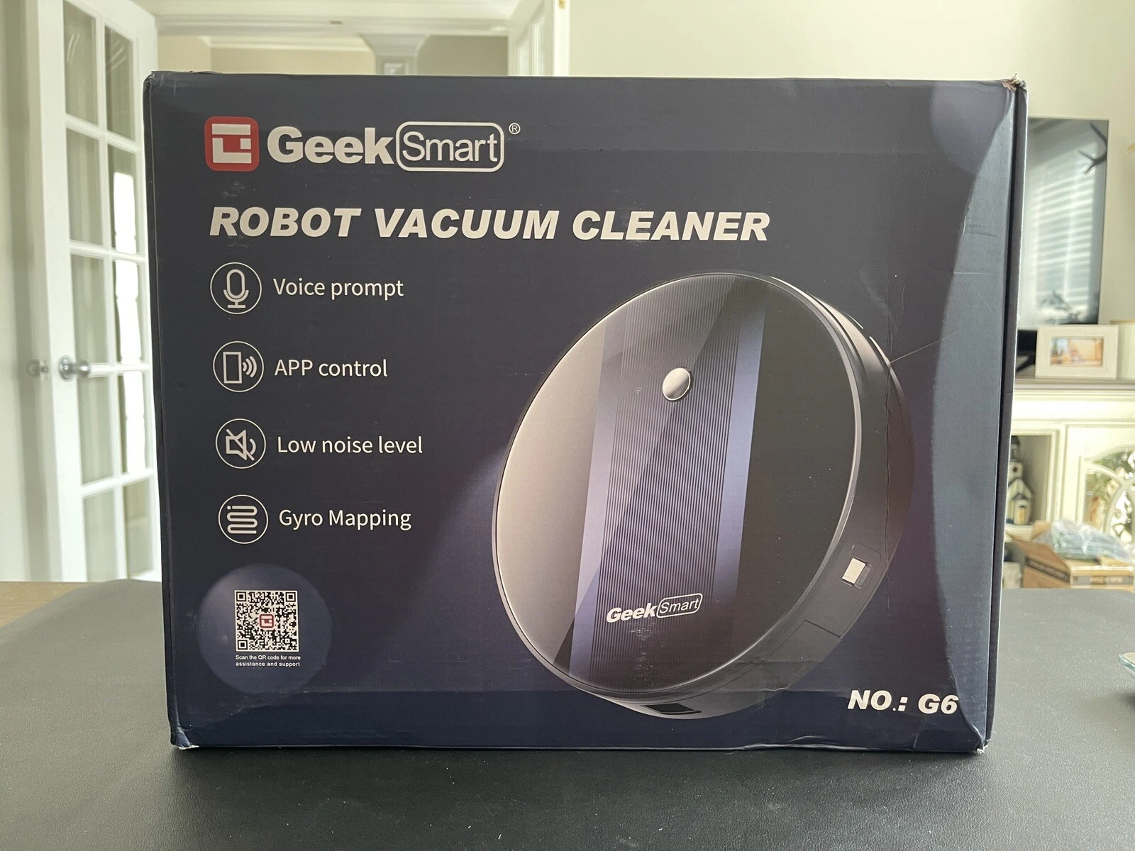 Geek Smart Robot Vacuum Cleaner G6 Plus Ultra-Thin 1800Pa Strong Suction Auto...