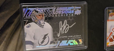 2020 21 UD Black Obsidian Scripts Autographs Andrei Vasilevskiy TB Lightning